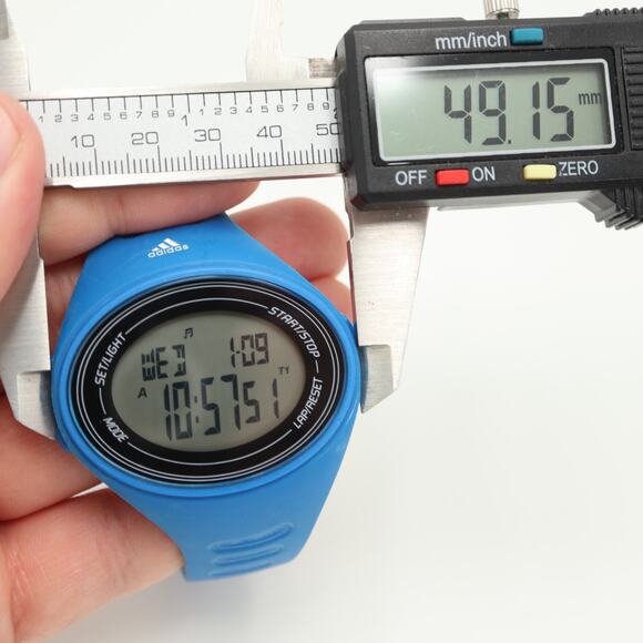 Adidas Mens Blue Digital Sport 49mm Watch Alarm Chrono Timer with New Battery - Picture 2 of 15